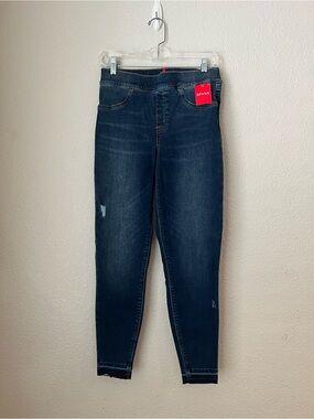 NWT Spanx Distressed Denim Leggings, M